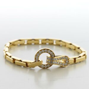 Bracelet Cartier Agrafe en or jaune et diamants