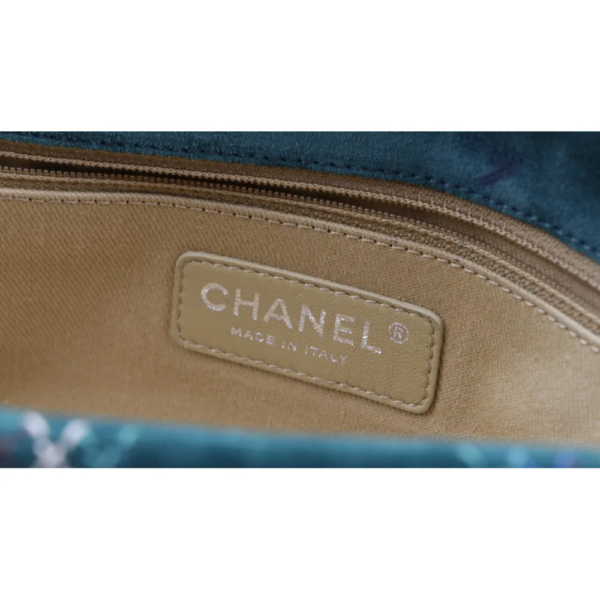 Chanel Timeless/ Classique Denim Vert