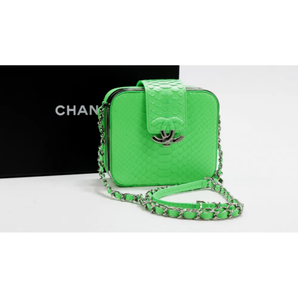 Chanel Mini Python Vert